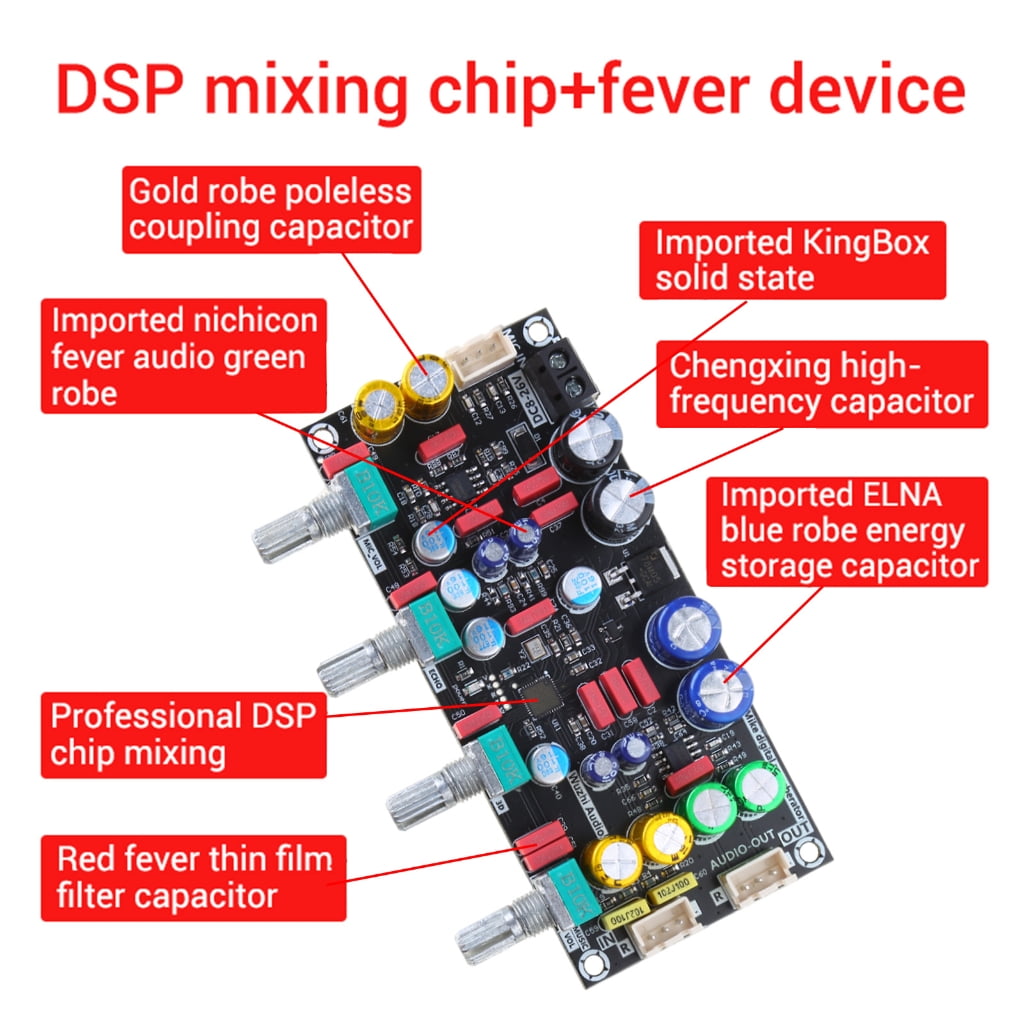 Microphone Plate Reverberation Board KTV- Microphone Preamplifier Board DC8V-26V