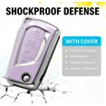 thumbnail image 5 of Key Fob Cover Compatible with Fit for Toyota RAV4 Corolla Camry Keychain Case Holder Protector,Purple-b, 5 of 5