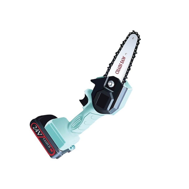 Riwesomey Mini motosierra de poda de 4 pulgadas y 550W, motosierra eléctrica de mano extraíble para carpintería, herramienta para cortar ramas de Jardín y Patio verde Enchufe de EE. UU. Riwesomey TO000567-05B