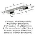 thumbnail image 4 of Amerock Cityscape 3 inch (76mm) Center-to-Center Polished Chrome Cabinet Pull - 10 Pack, 4 of 5
