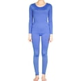thumbnail image 1 of LAVRA Womens Microfiber Long Johns Thermal Underwear Two Piece Set -Large-Royal Blue, 1 of 2