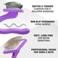 thumbnail image 2 of Kit de aseo Bonteck para perros grandes, cepillo para perros grandes, color morado, 2 of 9