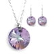 thumbnail image 1 of Juego de aretes y cadena ZVEZDA con dije corte Xilion plata mexicana ley .925 Amatista tornasol, 1 of 4