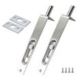thumbnail image 4 of 2 Pack 4 Inch Door Flush Bolt Stainless Steel Security Door Guard Concealed, 4 of 4
