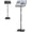Black, variant on Podium Stand, Lecterns & Podiums, Acrylic Podium, Portable Podium Stand, Adjustable Angles with Metal Base, Podium for Classroom, Church, Weddings, Speech, 16" L x 12" W x 46" H, Black