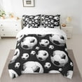 thumbnail image 2 of Castle Fairy Sport Soccer Bedding Comforter Set 7-Piece for Female Men,Black White King Bedding Sets,Football Ball Gamer Ultra Soft Bed Sheets,Ultra Soft Home Decor,Reversible, 2 of 8