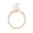 thumbnail image 2 of ANGARA Solitaire South Sea Cultured Pearl Bypass Split Shank Ring in 14K Rose Gold for Women | June Birthstone, Birthday, Anniversary, Jewelry Gift for Women | Pearl Ring, 2 of 8