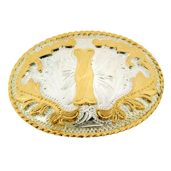 Initial Letter "I " Belt Buckle Monogram Middle Initial Alphabet Western Cowoy Cowgirl Unisex Men Women Rodeo Costume New Style