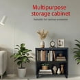 thumbnail image 3 of 2-Tier Bookcase with Adjustable Shelves，27.56"W x 11.83"D x 28.11"H Floor Standing Open Bookshelf with Wood Legs for Home Office, Living Room, and Bedroom Storage,Black, 3 of 10