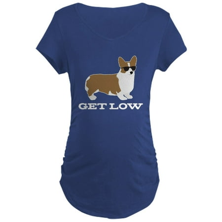 

CafePress - Get Low Corgi - Maternity Dark T-Shirt