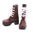 thumbnail image 5 of MERIGLARE 1/3 Doll Shoes Photo Props, Trendy, Mini, Cool Doll Costume Accessories Women's Boots for 24 inch Female Action Figure Body Brown, 5 of 8