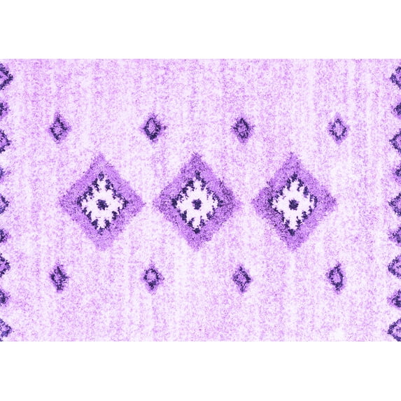 Ahgly Company Indoor Rectangle Solid Purple Modern Area Rugs, 3' x 5'