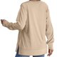 thumbnail image 5 of Sudaderas con capucha para mujer,Blusa holgada de manga larga a cuadros para mujer, cuello redondo, camisa informal de poliéster para uso diario, sopatenor, 5 of 9