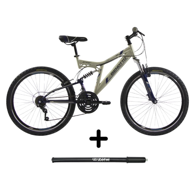 Combo Bicicleta Benotto Sniper R26 21V con Bomba de Aire