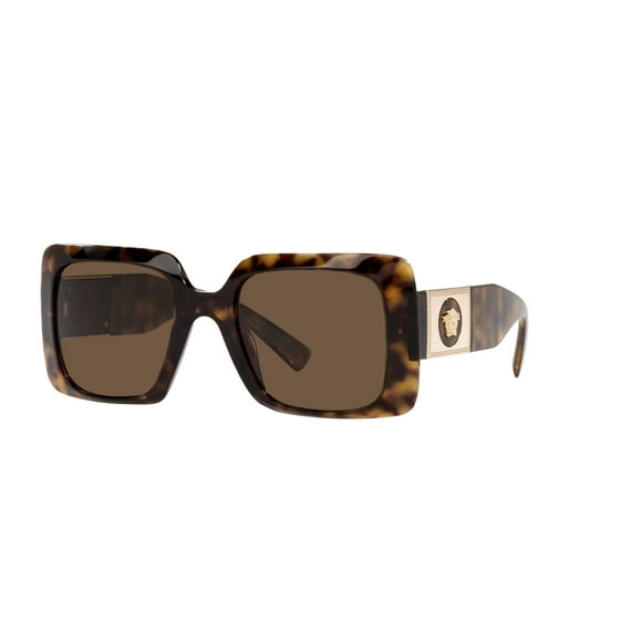Gafas de sol Versace para mujer con montura Havana y lentes de color marrón oscuro de 54 mm