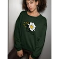 thumbnail image 2 of Stay Wild Big Daisy Sweatshirt Women -Image by Shutterstock, Female Medium, 2 of 4