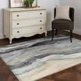 thumbnail image 4 of Grey Coastal Area Rug 3x5 FT, Non Slip Entryway Bedside Carpet, Summer Beach Nautical Abstract Art Washable Soft Floor Carpet Indoor Mat Non-Shedding Throw Rug for Dorm Kitchen Home Office, 4 of 9
