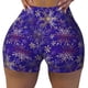 thumbnail image 2 of Fotbe blue purple Snowflake Shorts Sin Costuras – Shorts Deportivos de Cintura Alta para Mujer, Elásticos para Gimnasio, Yoga, Running o Ciclismo-Small, 2 of 8