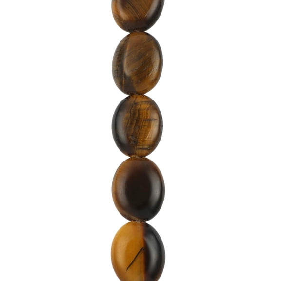 Bead Landing Yellow Tiger's Eye Oval Beads, 10mm, 12 Pack