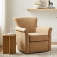 thumbnail image 2 of Comfort Pointe Winton Honey Brown Faux Leather Swivel Accent Chair, 2 of 12