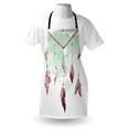 thumbnail image 3 of Feather Apron Watercolor Vibrant Dream Catcher with Ornamental Elements Traditional Design, Unisex Kitchen Bib Apron with Adjustable Neck for Cooking Baking Gardening, Mint Green Brown, by Ambesonne, 3 of 3