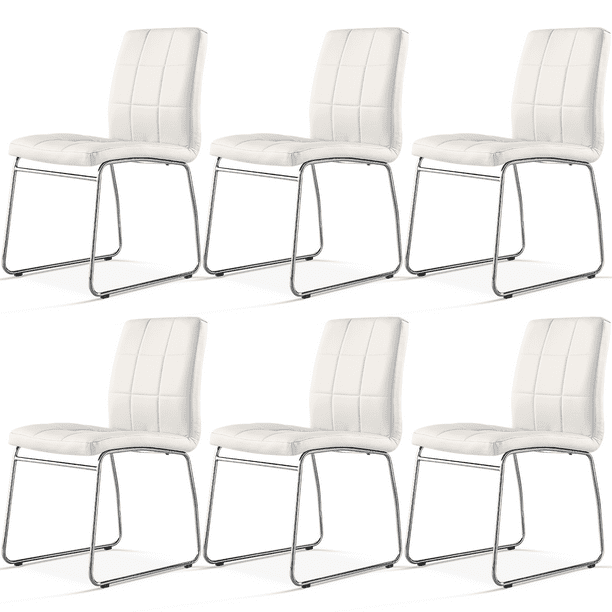 Omni House Dining Chairs Set Of 6, Set Of 6 Dining Chairs With Chrome Legs