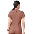 thumbnail image 2 of Adar Pro Scrubs For Women - Modern V-Neck Scrub Top - P7002 - Heather Coffee - XXS, 2 of 7