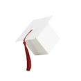 thumbnail image 3 of maskred 50pcs Hat Cap Graduation Candy Box Gift Cookie Party Wedding Children's white, 3 of 6