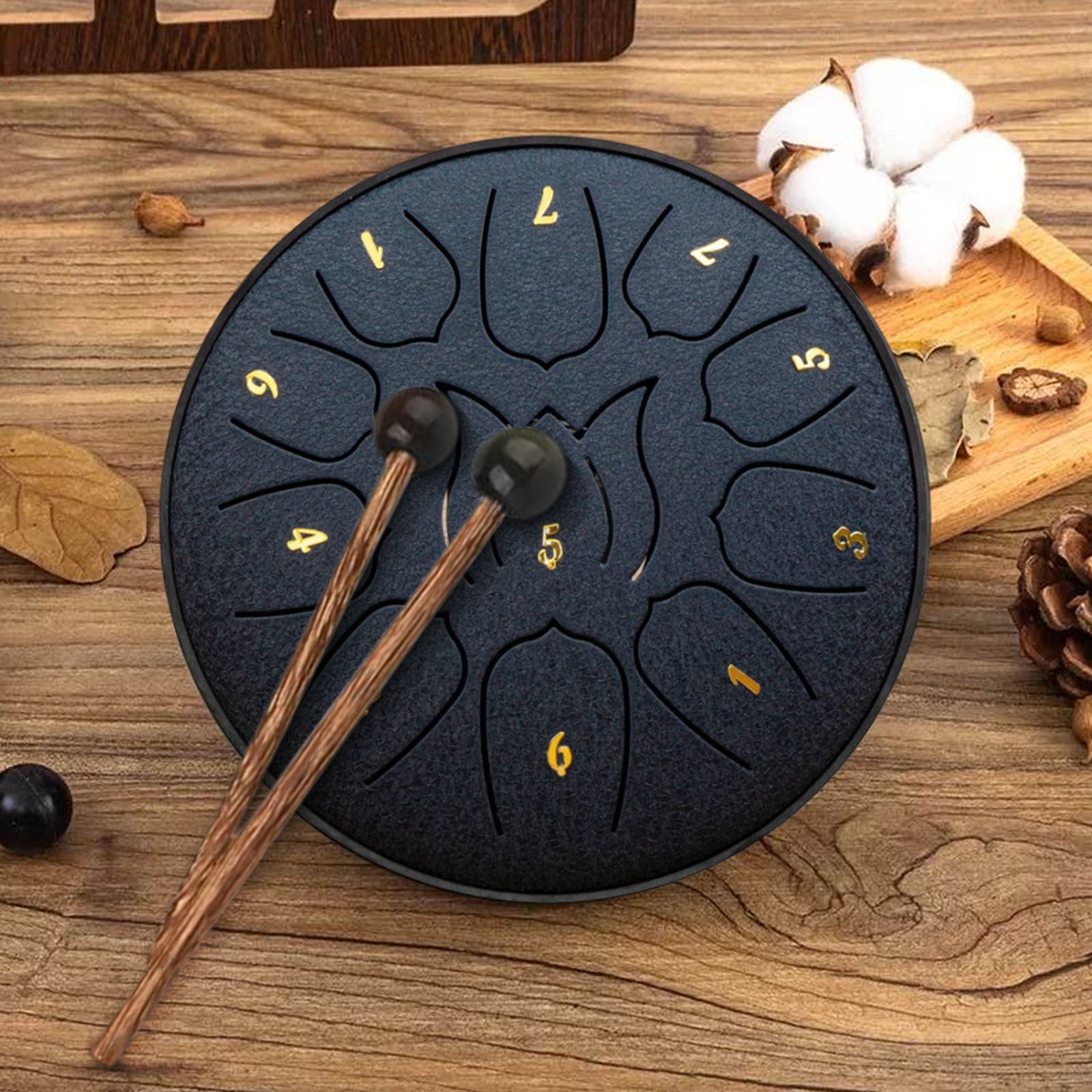 Uutvmp Rain Drum for Outside 11 Notes 6 Inch Rain Drum for Garden, Steel Tongue Drum Rain Chime, Chakra Drum for Rain, Outdoor Handpan Drum, Steel tongue drum, Rain Drums