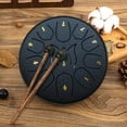 thumbnail image 5 of Hand Drum For Adults Under $5! Yannianjz Hand Drum, 6 Inch 11 Tone Steel Tongue Drum, Zen Drum for AdultskidsBeginners, Meditation Instrument with Bag Sticks, Portable for Music Therapy, Relaxation, 5 of 5