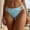 Light Blue, variant on Womens Black Satin Strappy Bikini Briefs with Bow - Silky Side Strap Polyamide Panties,Size M