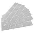 thumbnail image 3 of 6pcs Gray Tile Pattern Wall Decal Waterproof SelfAdhesive Wall Sticker for Home Kitchen, 3 of 14