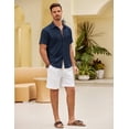 thumbnail image 3 of COOFANDY Men Button Down Shirt Short Sleeve Hawaiian Shirt Casual Button Up Shirts for Men, 3 of 6