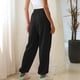 thumbnail image 3 of Pantalón de color puro, pantalones largos con banda en el tobillo para mujer, pantalones largos, parte superior de la línea, 3 of 8