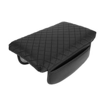 Unique Bargains Center Console Cover for Jeep Wrangler JL/JLU Gladiator JT 2020-2025 Nappa leather Console Armrest Cover for Jeep Waterproof Armrest Cushion with Storage Pockets Black