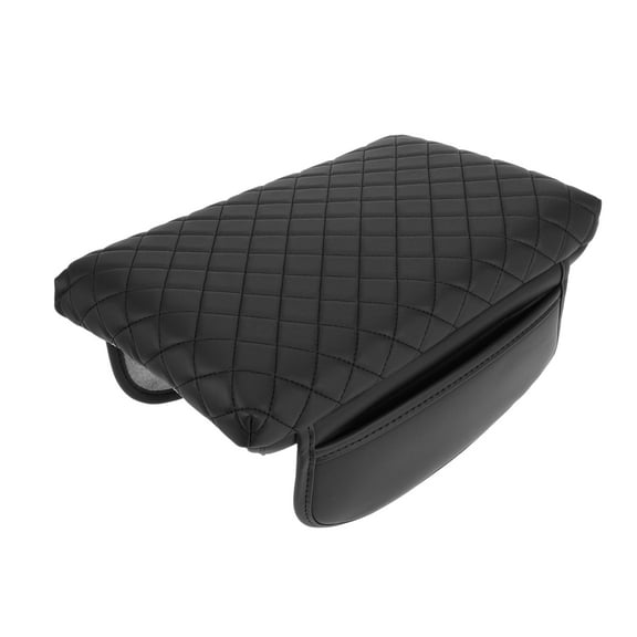 Unique Bargains Center Console Cover for Jeep Wrangler JL/JLU Gladiator JT 2020-2025 Nappa leather Console Armrest Cover for Jeep Waterproof Armrest Cushion with Storage Pockets Black