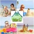 thumbnail image 5 of Mesh Beach Tote Bag, Kids Sea Shell Bags,2 Pack Large Beach Toy Bag Away from Sand,Bag Toys Organizer,Sand Toys Collector-Beach Pool Gear(Green+Blue), 5 of 6