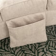 thumbnail image 5 of Linen Electric Massage Chaise Lounge, with Remote Control, Ergonomic Design, 5 Massage Modes, Relieves Shoulder, Back, Hip and Leg Fatigue, for Office, Living Room, Bedroom, Beige, 5 of 7