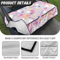 thumbnail image 6 of Whosucclay 4 Front Pockets Seat Cover for Beach Outdoor, Wear-Resistant Elastic Golf Cart Seat Cover, Watercolor Floral Design, 6 of 7