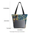 thumbnail image 4 of Uemuo Astronaut Starry Night Print Tote Bags for Women,Large Capacity Corduroy Bag,Reusable Grocery Shoulder Bag,Beach Tote with Zipper Closure, Daily Essentials, 4 of 7