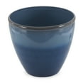 thumbnail image 2 of Suncast Seneca 16" Ombre Decorative Durable Resin Planter, Blue/Brown, 2 of 10