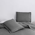 thumbnail image 6 of Smuge Ultrasonic Quilt Set, Reversible Lightweight Soft Microfiber Bedspread Coverlet, Solid Dark Gray, 3 Piece Set (1 Bedspread, 2 Pillow Shams), Full/Queen Size, 6 of 8