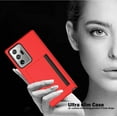thumbnail image 7 of Galaxy Note 20 Ultra 5G Wallet Phone Case, Tekcoo Shockproof Hybrid Rubber Hard PC & TPU Armor Protective Case Cover with 3 Cedit Cards ID Holder Slots for Galaxy Note 20 Ultra 5G -Red, 7 of 7
