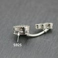 thumbnail image 6 of QQTDFG 925 Sterling Silver Hearts CZ Belly Button Navel Ring Piercing Bar Hawaii A4520-6.5mm, 6 of 9