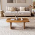 thumbnail image 4 of Tribesigns Farmhouse Coffee Table, 47 Inches Wooden Rectangular Center Tables with Rounded Corners, Modern Coffee Tables for Living Room, 4 of 7