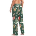 thumbnail image 3 of FORMRS Mens Pajama Pants with Pockets Sleepwear Lounge Bottoms Sizes S-2XL, Yellow Christmas Gingerbread, 3 of 7