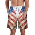 thumbnail image 1 of Fotbe Patriotic Butterfly Floral Trajes de Baño Estampados para Hombre, Shorts de Verano de Secado Rápido, Ropa de Playa, Bañadores-X-Large, 1 of 6