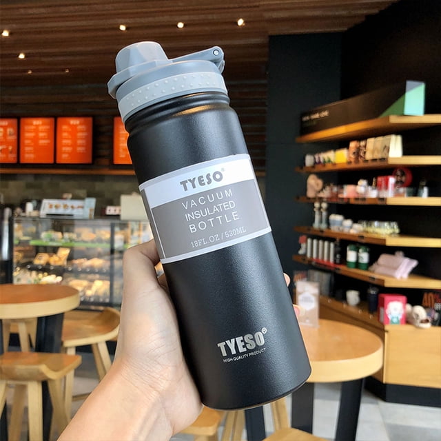 Taza de vacío para estudiantes masculinos y femeninos, taza de agua portátil sencilla de acero inoxidable, botella de agua deportiva de gran capacidad portátil