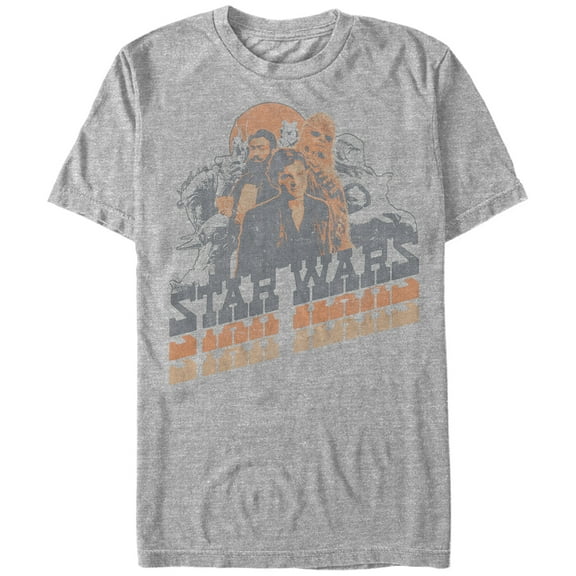 Men's Solo: A Star Wars Story Retro Characters Graphic Tee Athletic Heather 3X Large