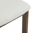 thumbnail image 6 of GDF Studio 3-Piece Modern Dining Set with Aluminum Round Table & 2 Upholstered Chairs, Brown+White, 6 of 10